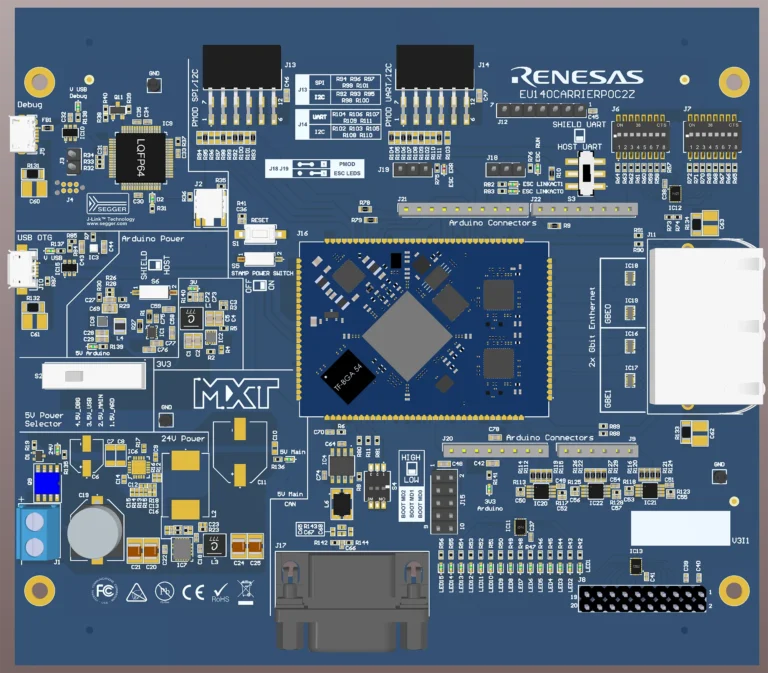 MXT SoM + Carrier for Renesas RZ/N2L – Industrial Ethernet & Networking Platform